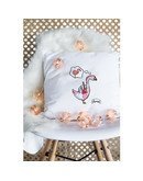 Coussin "cygne rose"
