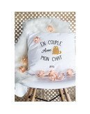 Coussin "Couple chat"