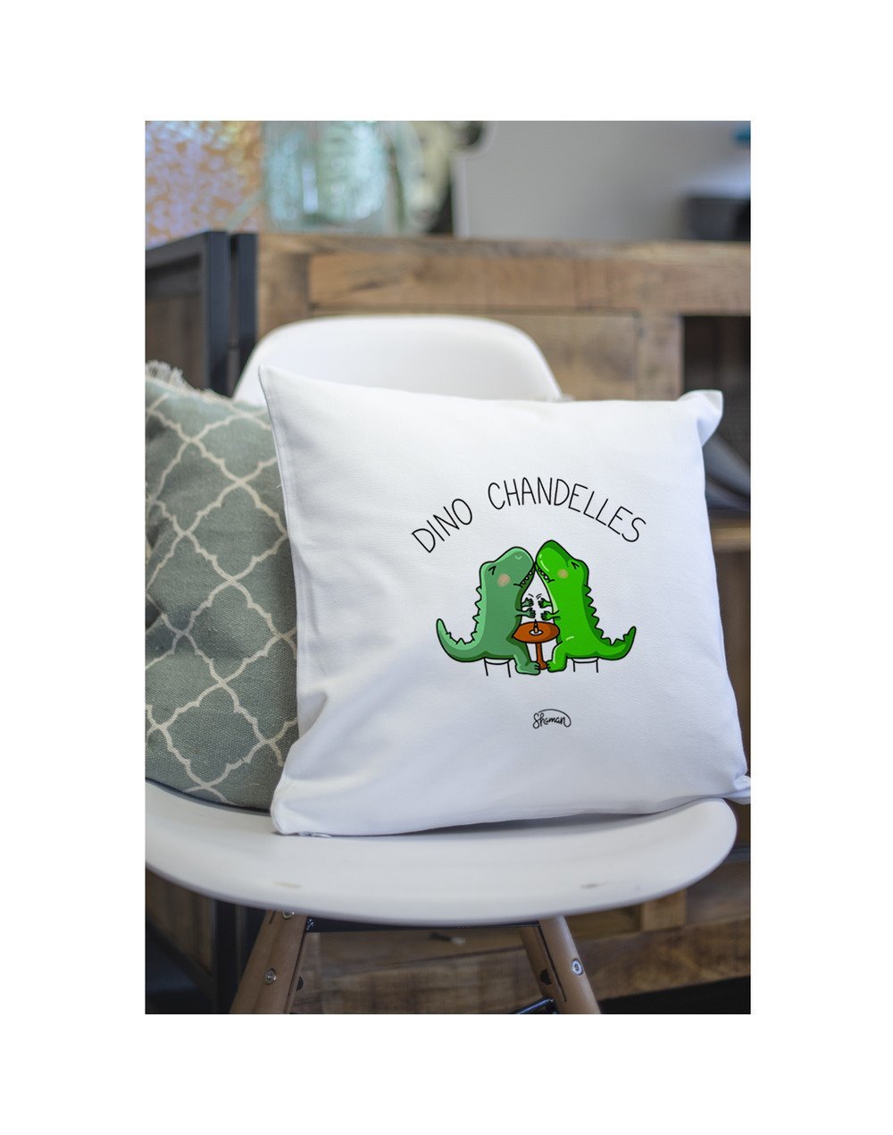 Coussin "Dino Chandelle"