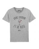 Tee-shirt "Vivre d'amour et de rosé"