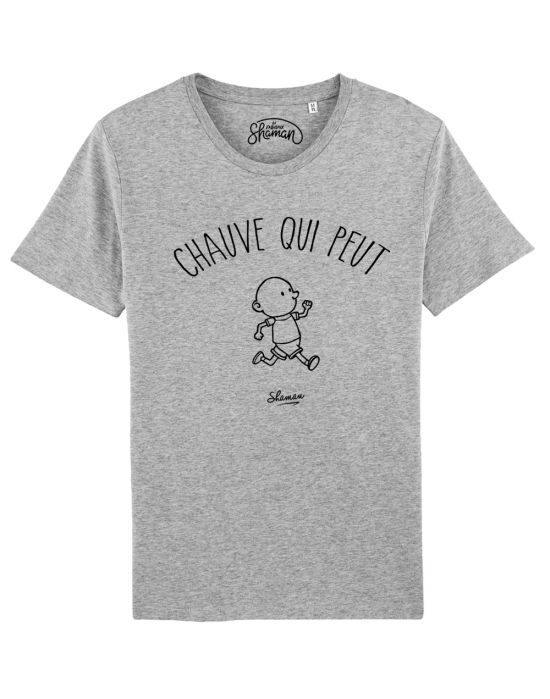 Tee-shirt original à message pour homme Chauve Shaman