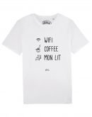 Tee-shirt "Wifi coffee mon lit"