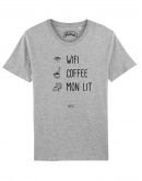 Tee-shirt "Wifi coffee mon lit"