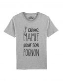 Tee-shirt "J'aime mamie pour son pognon"