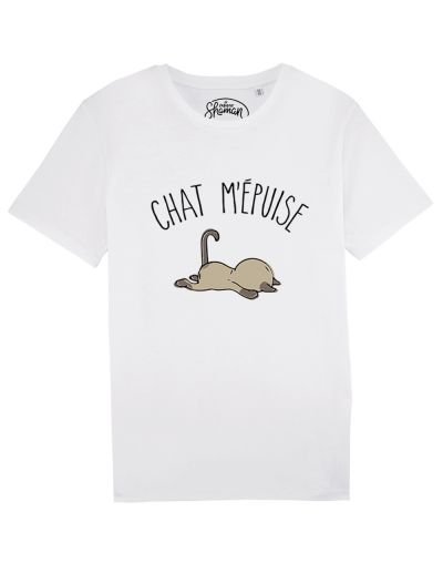 Tee-shirt "Chat m'épuise"