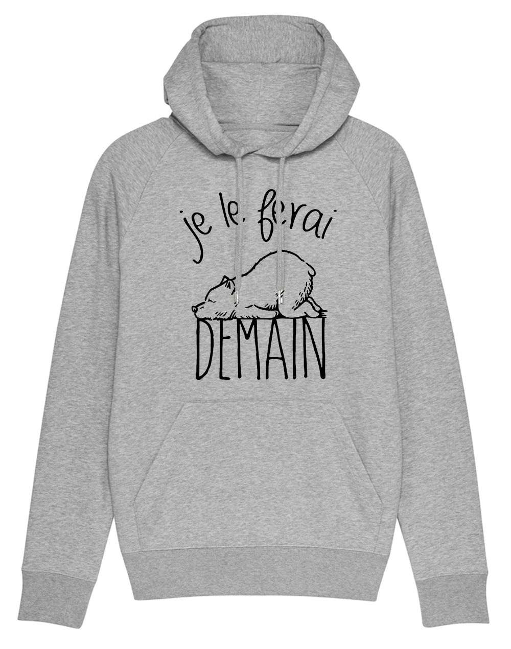 Sweat capuche "demain ours"
