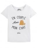 T-shirt " En couple avec mon chat"