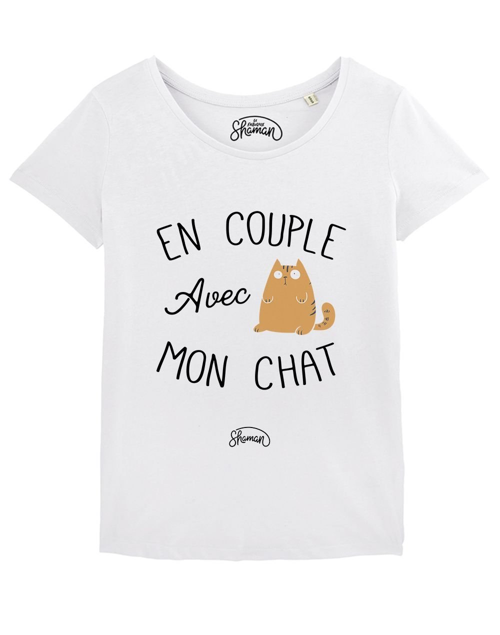 T-shirt " En couple avec mon chat"