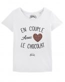 T-shirt "En couple avec le chocolat"