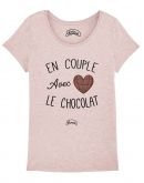 T-shirt "En couple avec le chocolat"