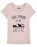 T-shirt "Vivre d'amour et de sieste"