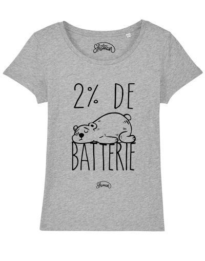 T-shirt "2% de batterie"