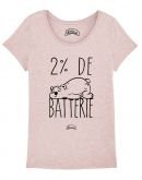 T-shirt "2% de batterie"