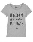 T-shirt "Le chocolat fait rétrécir mes jeans"