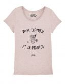T-shirt "Vivre d'amour et de mojitos"