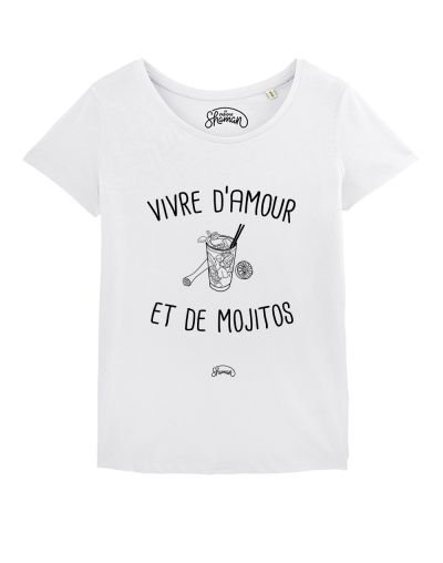 T-shirt "Vivre d'amour et de mojitos"