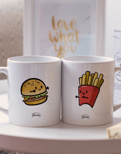 Mugs duo "Burger - Frite"