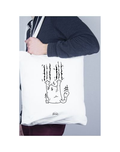 Tote Bag "Chat griffe"