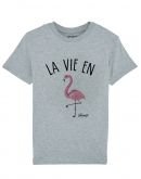 tee shirt "La vie en rose flamant"