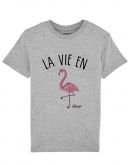 tee shirt "La vie en rose flamant"