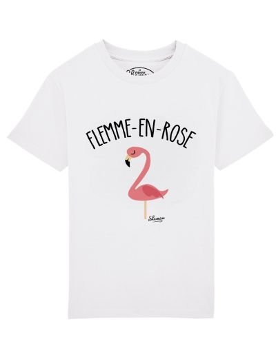 tee shirt flemme en rose