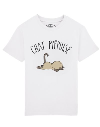 Tee shirt Chat m'épuise