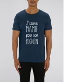 Tee-shirt "J'aime mamie pour son pognon"