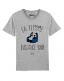 Tee-shirt "La flemme puissance 1000"