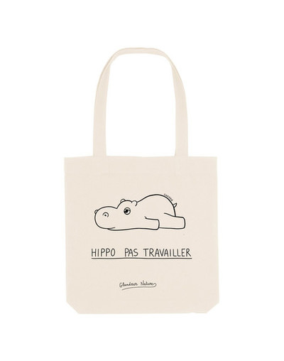 Totebag HIPPO PAS TRAVAILLER