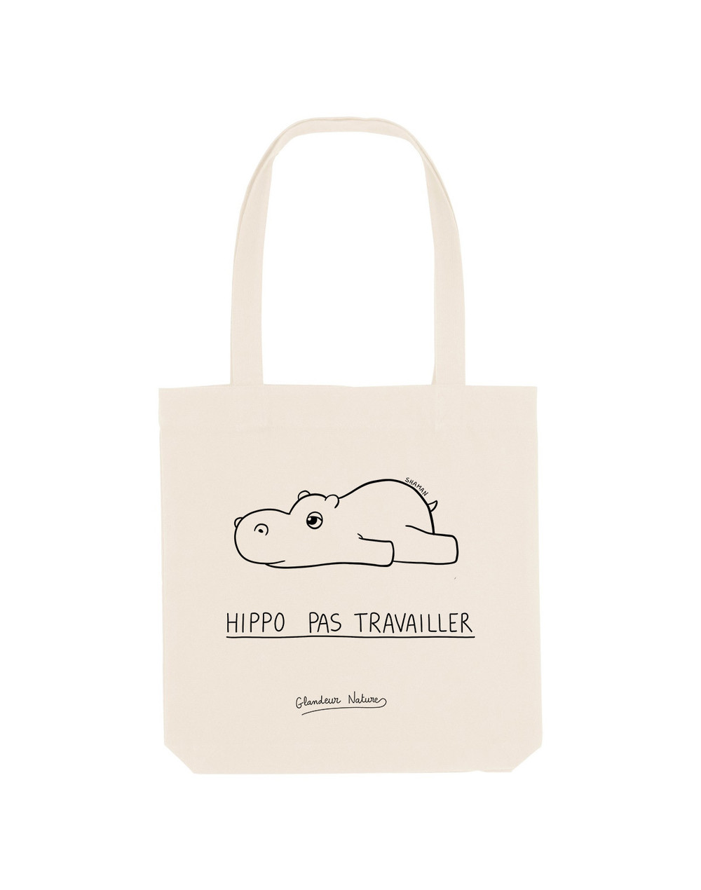 Totebag HIPPO PAS TRAVAILLER